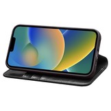 iPhone 14 Plus leren bookcase hoes - Zwart