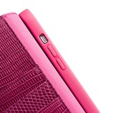 iPhone 14 Plus leren bookcase hoes - Croco Roze