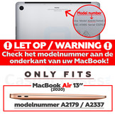 Matte cover hoes Lichtroze voor de MacBook Air 13 inch (2020)