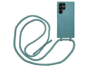 Høyde - Samsung Galaxy S22 Ultra - Telefoonhoes met koord - Donkergroen