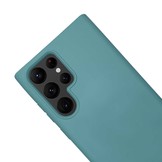 Samsung Galaxy S22 Ultra Telefoonhoes met koord Donkergroen