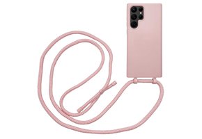 Høyde - Samsung Galaxy S22 Ultra - Telefoonhoes met koord - Roze