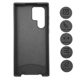 Samsung Galaxy S22 Ultra Telefoonhoes met koord Zwart