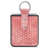 Samsung Galaxy Z Flip4 Kunstleren backcover hoesje met ringhouder - Roze