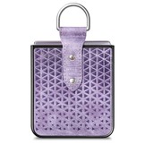 Samsung Galaxy Z Flip4 Kunstleren backcover hoesje met ringhouder - Paars