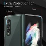 Samsung Galaxy z Fold4 TPU Backcover hoes Transparant