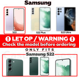 Samsung Galaxy S22 Telefoonhoes met koord en handige Socket Houder - Zwart