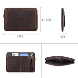 Laptop 13 inch hoogwaardige Lederen Sleeve - Coffee