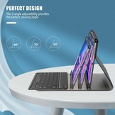 Lenovo Tab M10 Plus Gen 3 (3e generatie) Afneembare Toetsenbord Hoes - Zwart