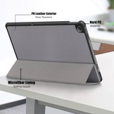 Lenovo Tab M10 Plus Gen 3 (3e generatie) Tri-Fold Bookcase hoes - Grijs