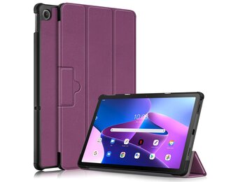 Lunso - Lenovo Tab M10 Plus Gen 3 (3e generatie) - Tri-Fold Bookcase hoes - Paars