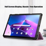 Lenovo Tab M10 Plus Gen 3 (3e generatie) Tri-Fold Bookcase hoes - Paars
