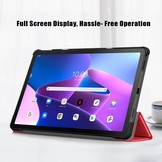 Lenovo Tab M10 Plus Gen 3 (3e generatie) Tri-Fold Bookcase hoes - Rood