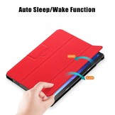 Lenovo Tab M10 Plus Gen 3 (3e generatie) Tri-Fold Bookcase hoes - Rood