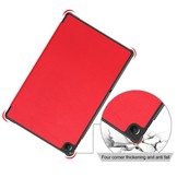 Lenovo Tab M10 Plus Gen 3 (3e generatie) Tri-Fold Bookcase hoes - Rood