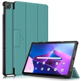 Lenovo Tab M10 Plus Gen 3 (3e generatie) Tri-Fold Bookcase hoes - Groen