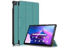 Lunso - Lenovo Tab M10 Plus Gen 3 (3e generatie) - Tri-Fold Bookcase hoes - Groen
