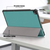 Lenovo Tab M10 Plus Gen 3 (3e generatie) Tri-Fold Bookcase hoes - Groen