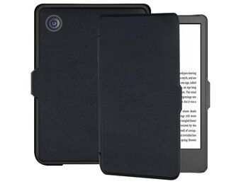 Lunso - Kobo Clara 2E hoes (6 inch) - sleep cover - Zwart
