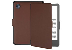 Lunso - Kobo Clara 2E hoes (6 inch) - sleep cover - Bruin