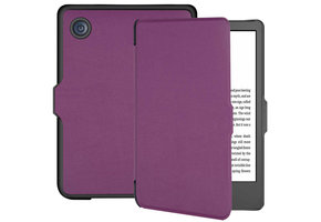 Lunso - Kobo Clara 2E hoes (6 inch) - sleep cover - Paars