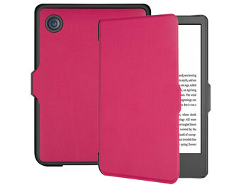 Lunso - Kobo Clara 2E hoes (6 inch) - sleep cover - Roze