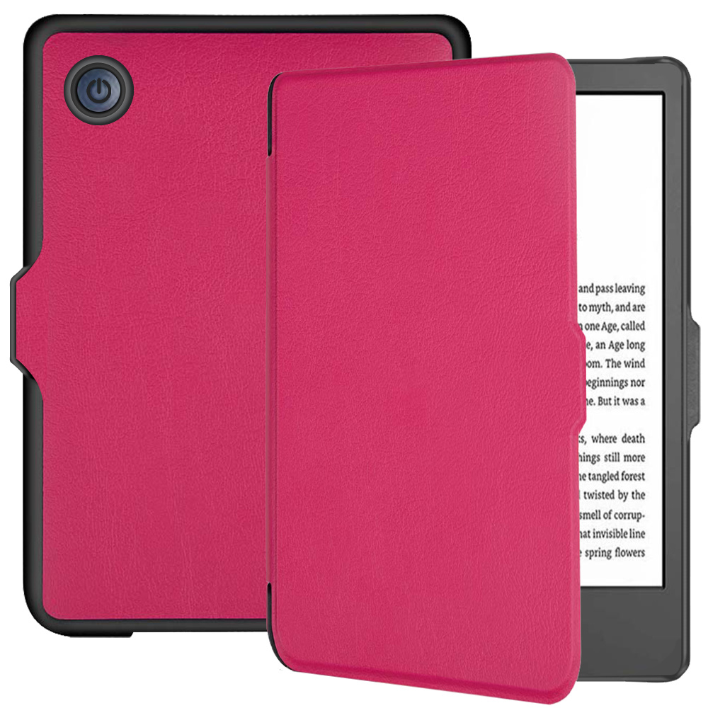 Lunso - Kobo Clara 2E hoes (6 inch) - sleep cover - Roze