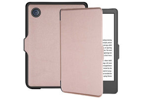 Lunso - Kobo Clara 2E hoes (6 inch) - sleep cover - Rose Goud