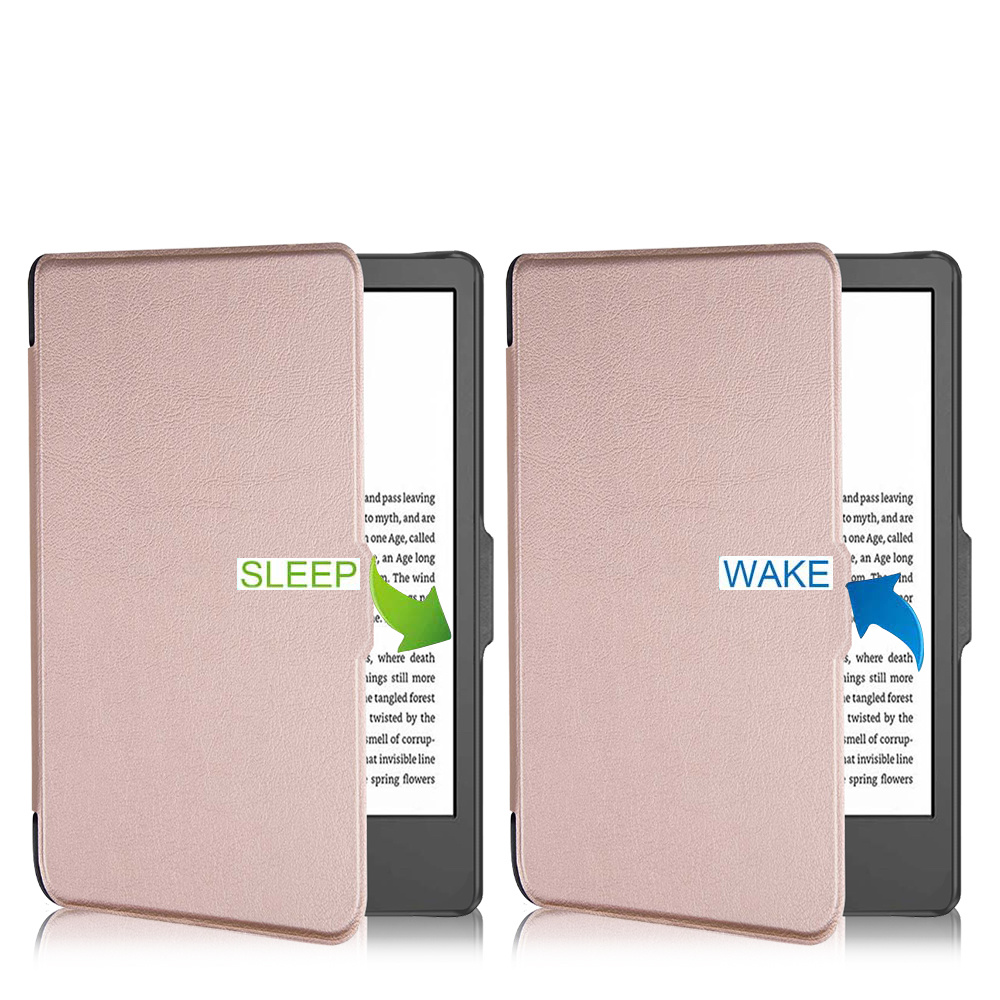 Kobo Clara 2E hoes (6 inch) Sleep cover - Rose Goud