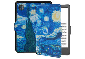 Lunso - Kobo Clara 2E hoes (6 inch) - sleep cover - Van Gogh Sterrennacht