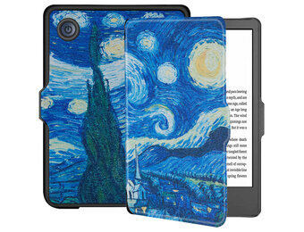 Lunso - Kobo Clara 2E hoes (6 inch) - sleep cover - Van Gogh Sterrennacht