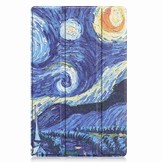 Lenovo Tab M10 Plus Gen 3 (3e generatie) Tri-Fold Bookcase hoes - Van Gogh Sterrennacht