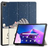 Lenovo Tab M10 Plus Gen 3 (3e generatie) Tri-Fold Bookcase hoes - Lazy Cat