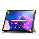 Lenovo Tab M10 Plus Gen 3 (3e generatie) Tri-Fold Bookcase hoes - Lazy Cat