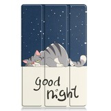 Lenovo Tab M10 Plus Gen 3 (3e generatie) Tri-Fold Bookcase hoes - Lazy Cat