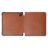 Kobo Libra 2 hoes (7 inch) Lederen sleep cover - Cognac