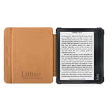 Kobo Libra 2 hoes (7 inch) Lederen sleep cover - Cognac