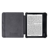 Kobo Libra 2 hoes (7 inch) Lederen sleep cover - Zwart