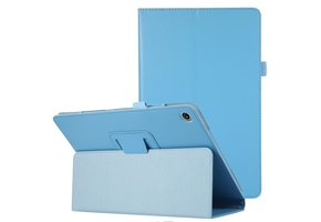 Lunso - Lenovo Tab M10 Plus Gen 3 (3e generatie) - Stand flip Bookcase hoes - Lichtblauw