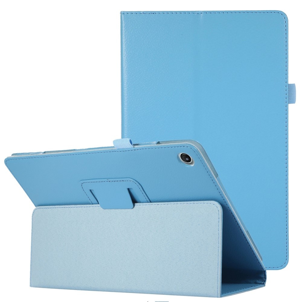 Lunso - Lenovo Tab M10 Plus Gen 3 (3e generatie) - Stand flip Bookcase hoes - Lichtblauw