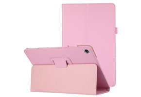 Lunso - Lenovo Tab M10 Plus Gen 3 (3e generatie) - Stand flip Bookcase hoes - Lichtroze