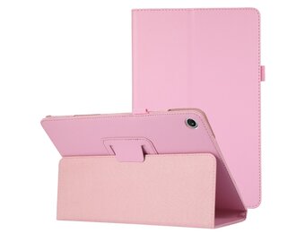 Lunso - Lenovo Tab M10 Plus Gen 3 (3e generatie) - Stand flip Bookcase hoes - Lichtroze