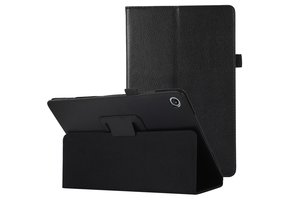 Lunso - Lenovo Tab M10 Plus Gen 3 (3e generatie) - Stand flip Bookcase hoes - Zwart