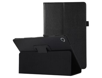 Lunso - Lenovo Tab M10 Plus Gen 3 (3e generatie) - Stand flip Bookcase hoes - Zwart