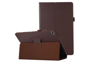 Lunso - Lenovo Tab M10 Plus Gen 3 (3e generatie) - Stand flip Bookcase hoes - Bruin