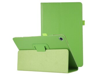 Lunso - Lenovo Tab M10 Plus Gen 3 (3e generatie) - Stand flip Bookcase hoes - Groen