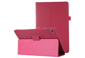 Lunso - Lenovo Tab M10 Plus Gen 3 (3e generatie) - Stand flip Bookcase hoes - Roze