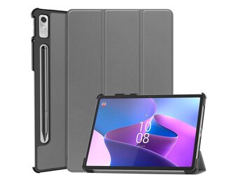 Lunso - Lenovo Tab P11 Pro Gen 2 (2e generatie) - Tri-Fold Bookcase hoes - Grijs