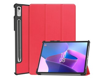 Lunso - Lenovo Tab P11 Pro Gen 2 (2e generatie) - Tri-Fold Bookcase hoes - Rood