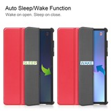 Lenovo Tab P11 Pro Gen 2 (2e generatie) Tri-Fold Bookcase hoes - Rood